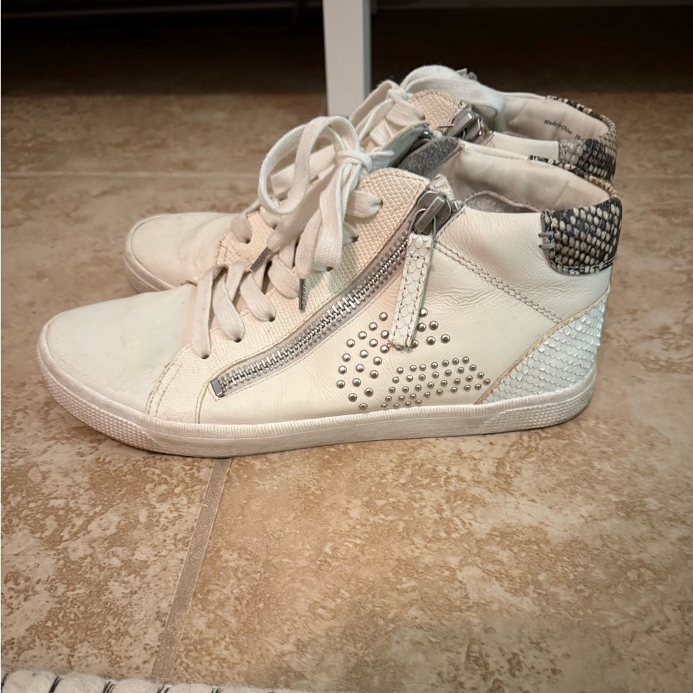 Dolce Vita White High-Top Sneakers